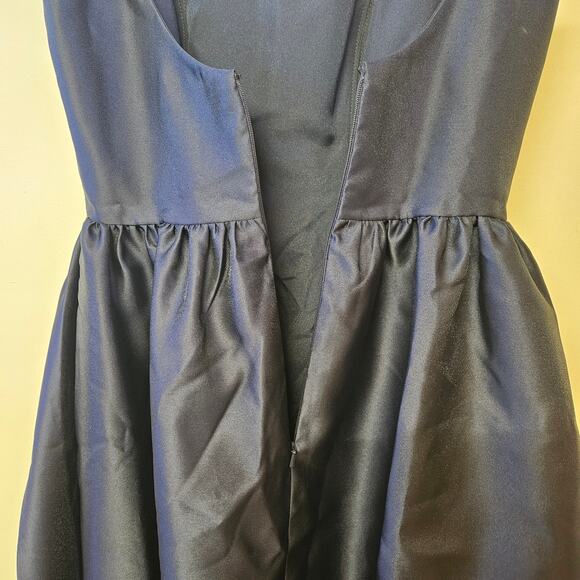 Dessy Collection Midnight Sleeveless Satin Gown Size 2R NWT Corset Holiday - Picture 4 of 11